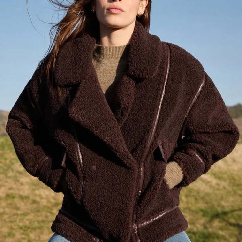 Z Supply Brown Teddy Jacket